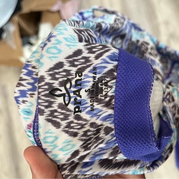 Prana Blue Patterned Quinn Racer Back Dress Shelf Bra - Picture 5 of 8